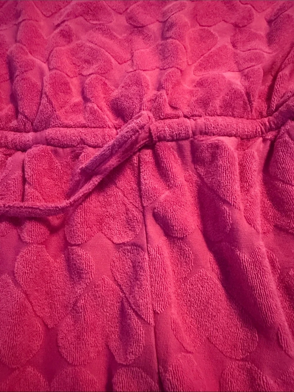 Old Navy Kids Pink Heart Terry Romper - 10/12